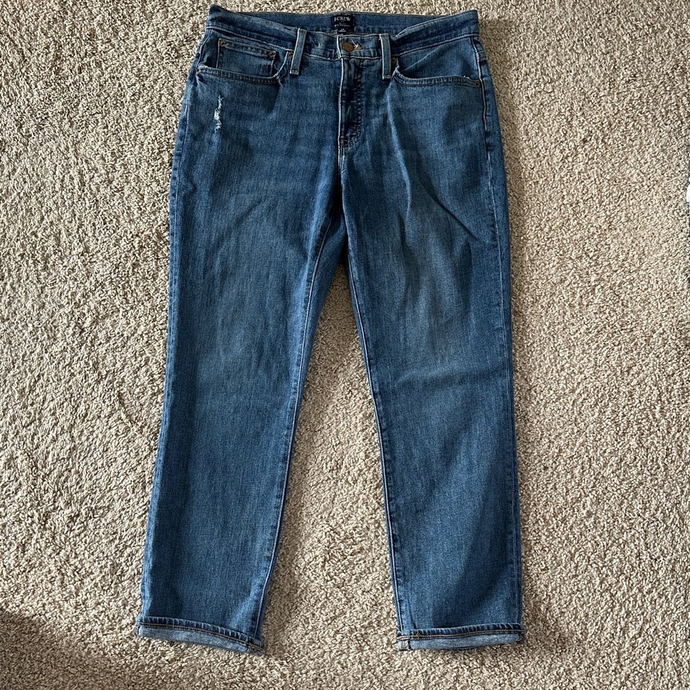 J.Crew Women’s Slim Boyfriend Blue Denim Jeans